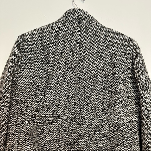 Calvin Klein wool tweed button up black and white coat - Picture 4 of 13